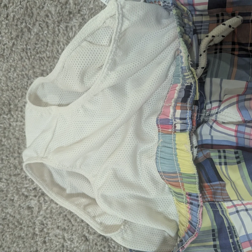 Baby Gap Multicolor Plaid Boys Swim Trunks